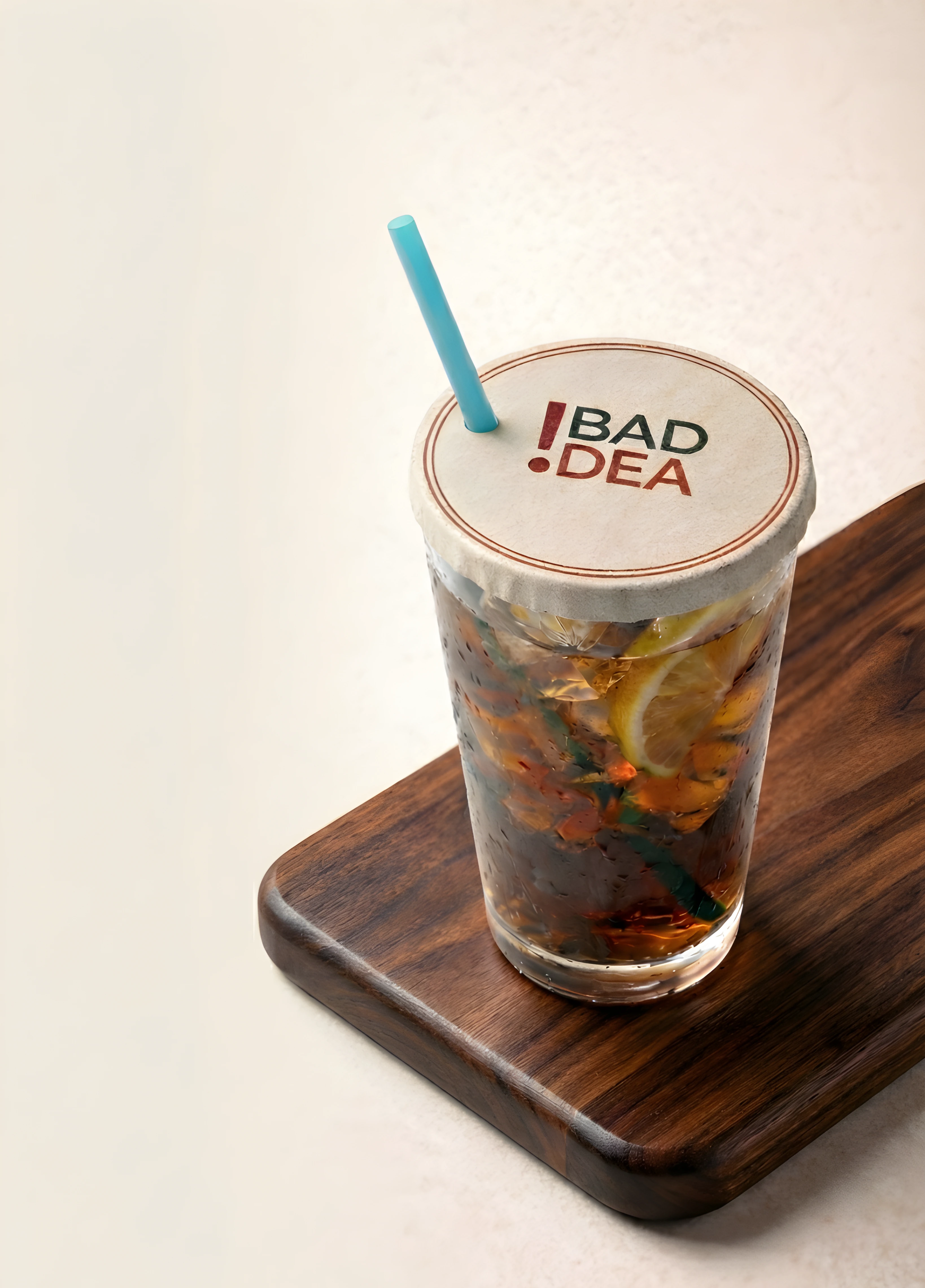 Vaso con tapa BadIdea
